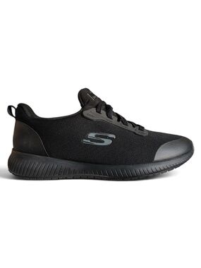 Skechers Work Slip Resistant Relaxed Fit Squad Sneakers Black Women's 9.5